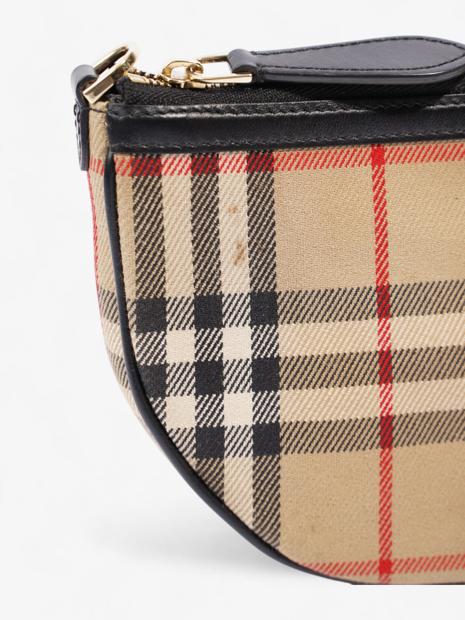 Burberry Check Shoulder Bag Vintage Check / Black Cotton Image 11