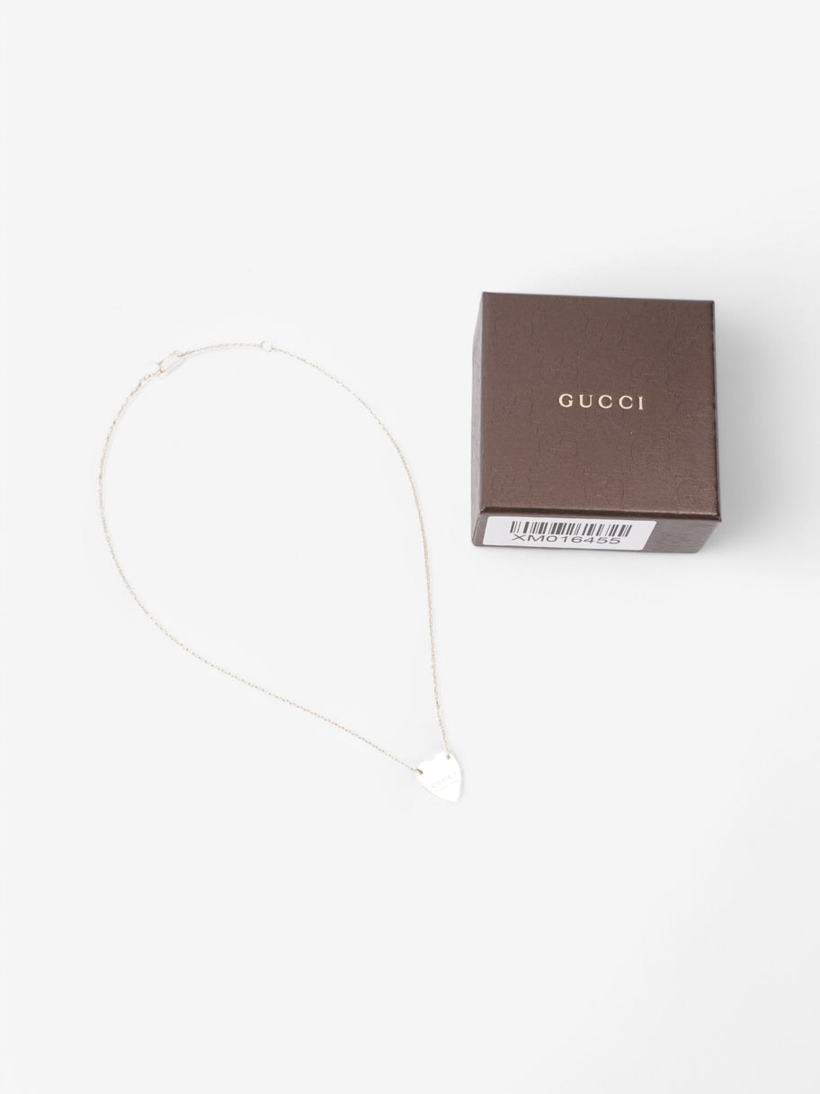 Gucci Heart Tag Necklace Silver Silver Sterling 48.3cm Image 5