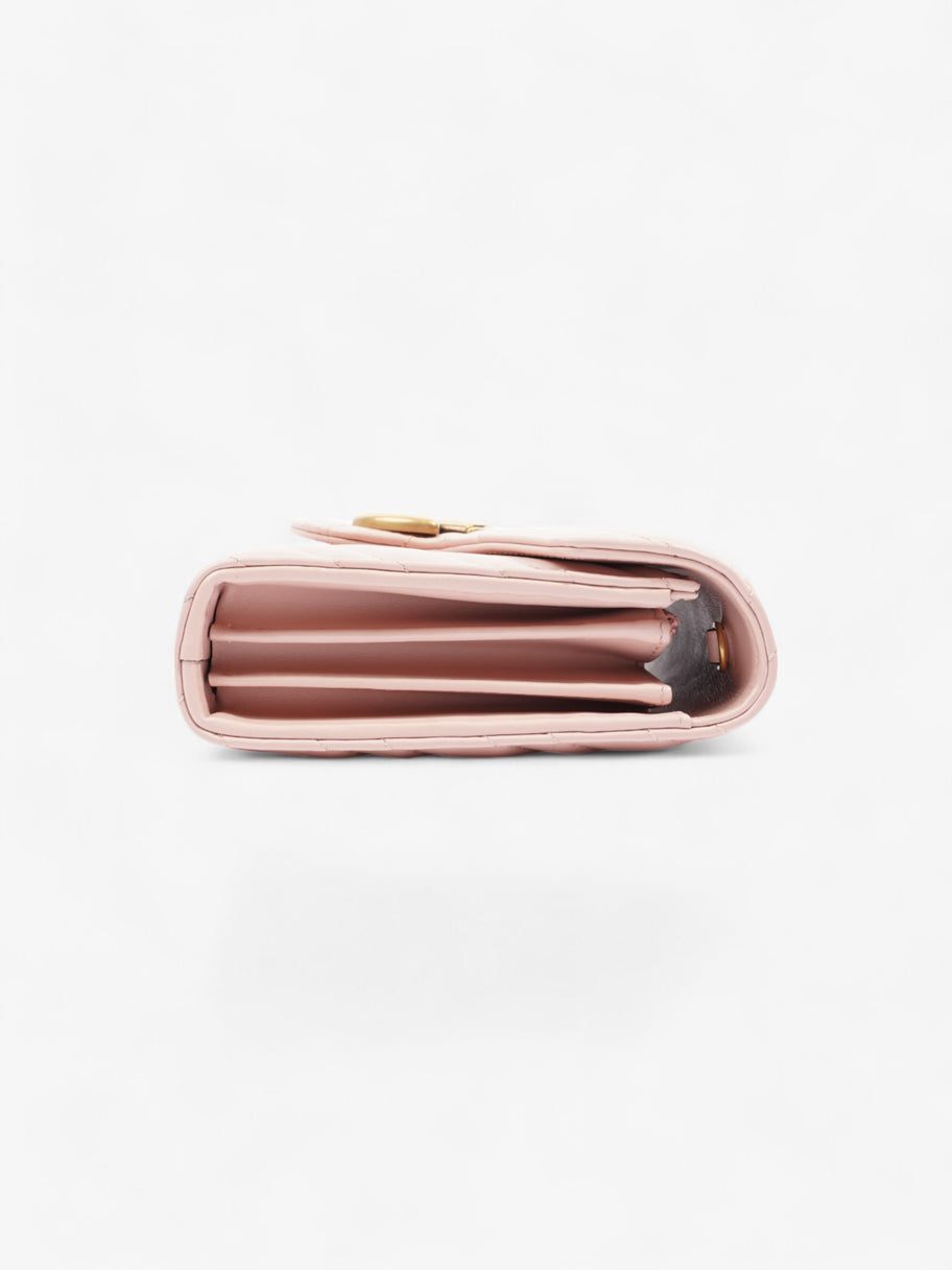 Gucci GG Marmont Chain Wallet Pink Matelasse Leather Mini Image 3
