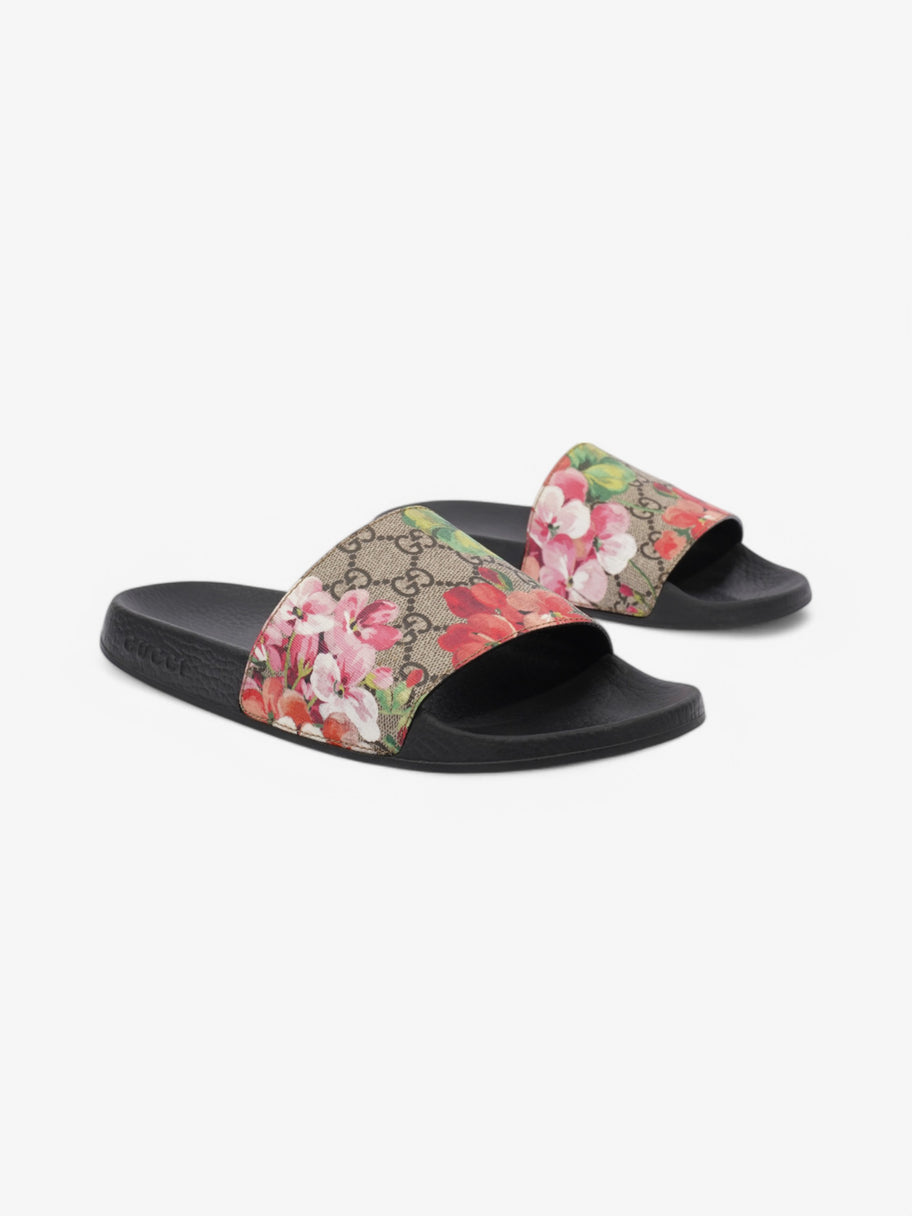 Gucci Supreme Floral Slides Beige  / Floral Coated Canvas EU 38 UK 5 Image 2