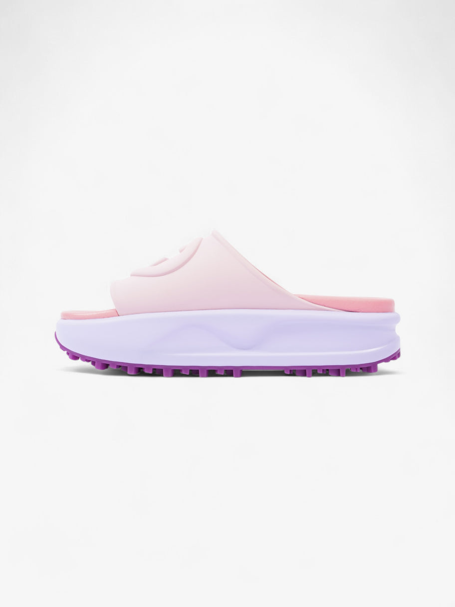 Gucci GG-Embossed Rubber Platform Slides Pink / Pastel Rubber EU 39 UK 6 Image 3