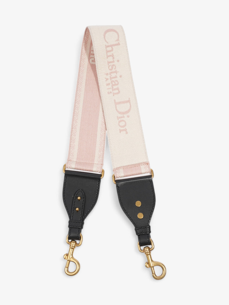  Christian Dior Bag Strap Pink / White / Black Cotton