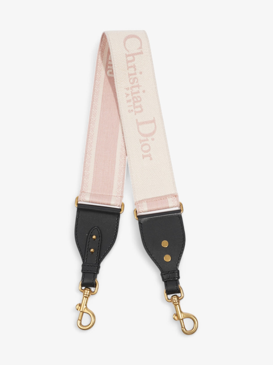 Christian Dior Bag Strap Pink / White / Black Cotton Image 1