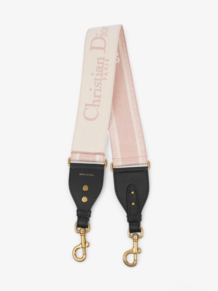 Christian Dior Bag Strap Pink / White / Black Cotton Image 2