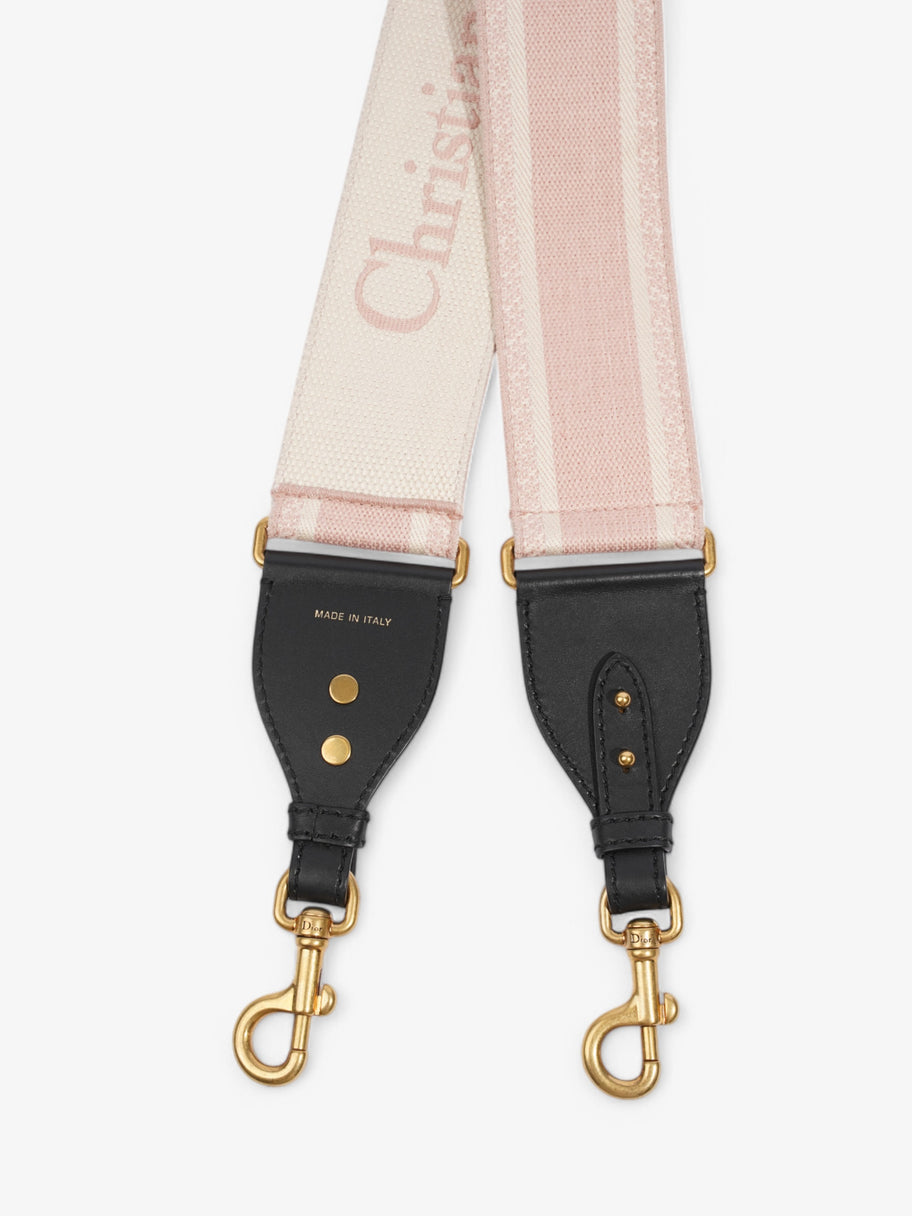 Christian Dior Bag Strap Pink / White / Black Cotton Image 3