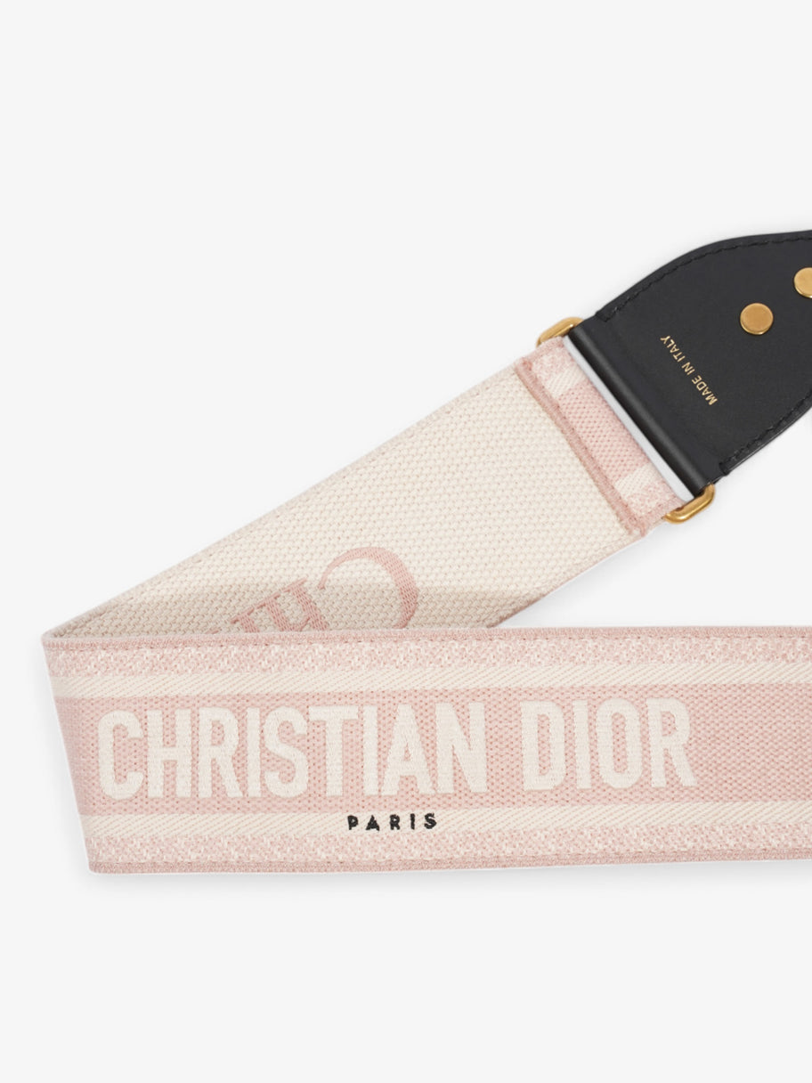 Christian Dior Bag Strap Pink / White / Black Cotton Image 4