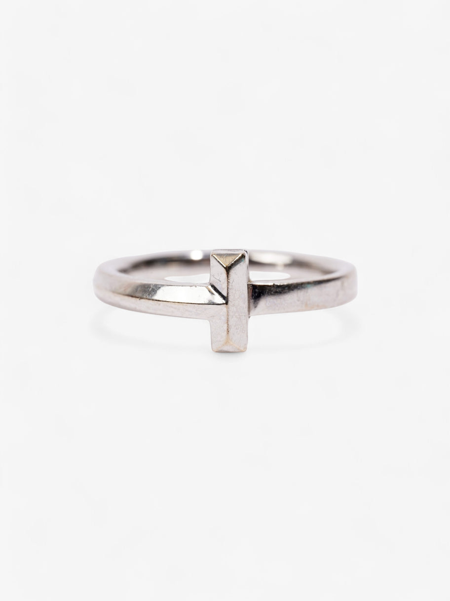 Tiffany and Co T1 Ring Silver White Gold 5.5 Image 1