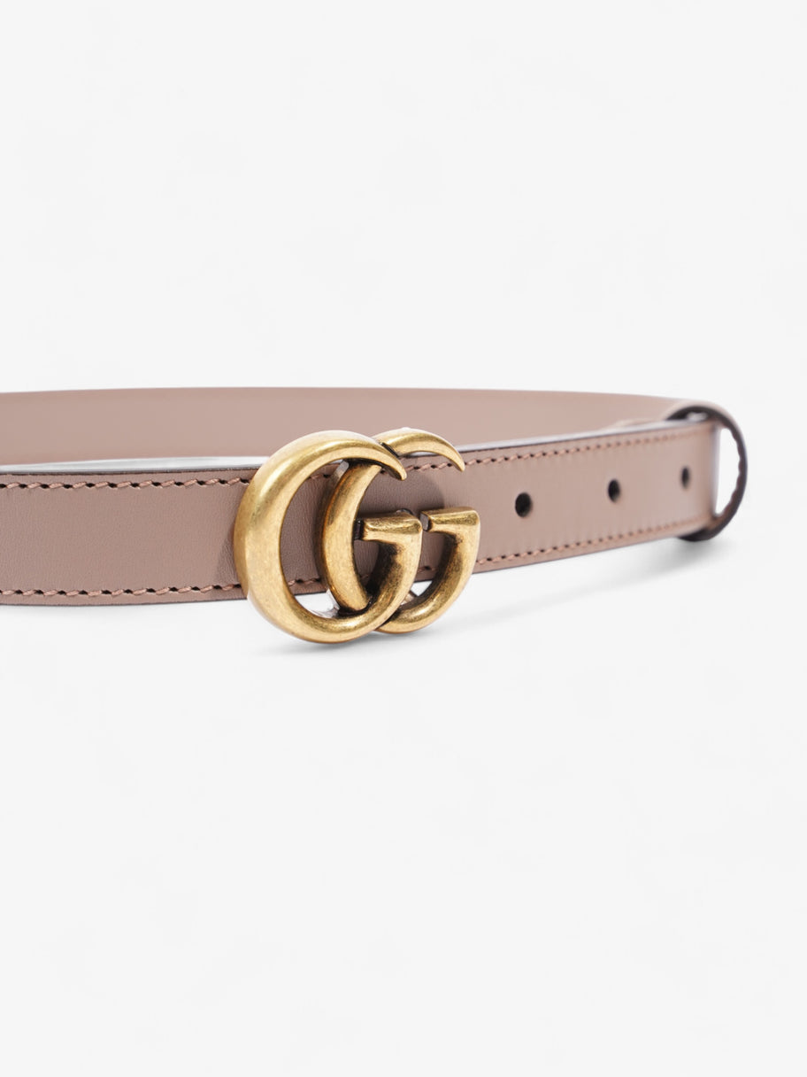 Gucci GG Marmont Thin Belt Dusty Rose / Gold Leather 70cm / 28