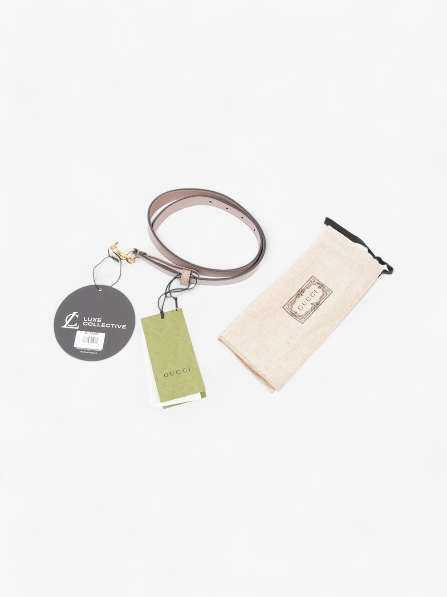 Gucci GG Marmont Thin Belt Dusty Rose / Gold Leather 70cm / 28
