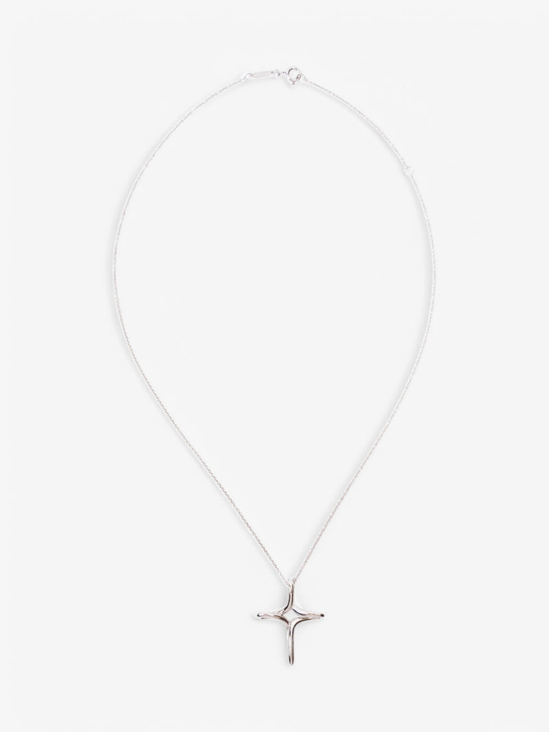  Tiffany and Co Infinity Cross Necklace Silver Silver Sterling One size