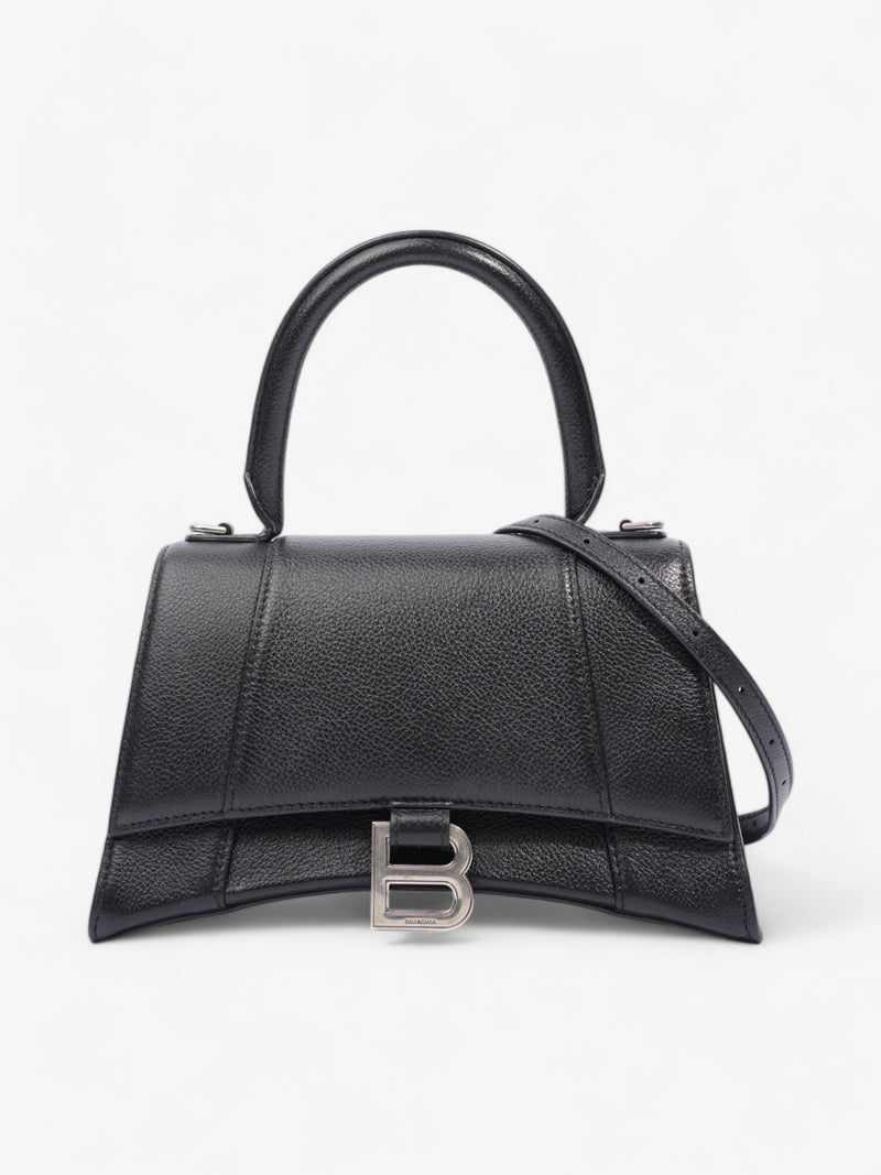  Balenciaga Hourglass Black Grained Leather Small