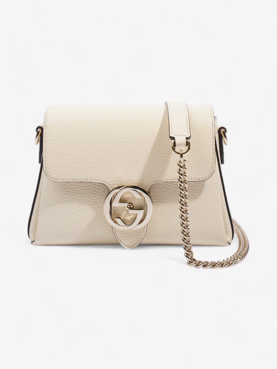Gucci Interlocking G Dollar Bag Ivory Calfskin Leather Small Image 1