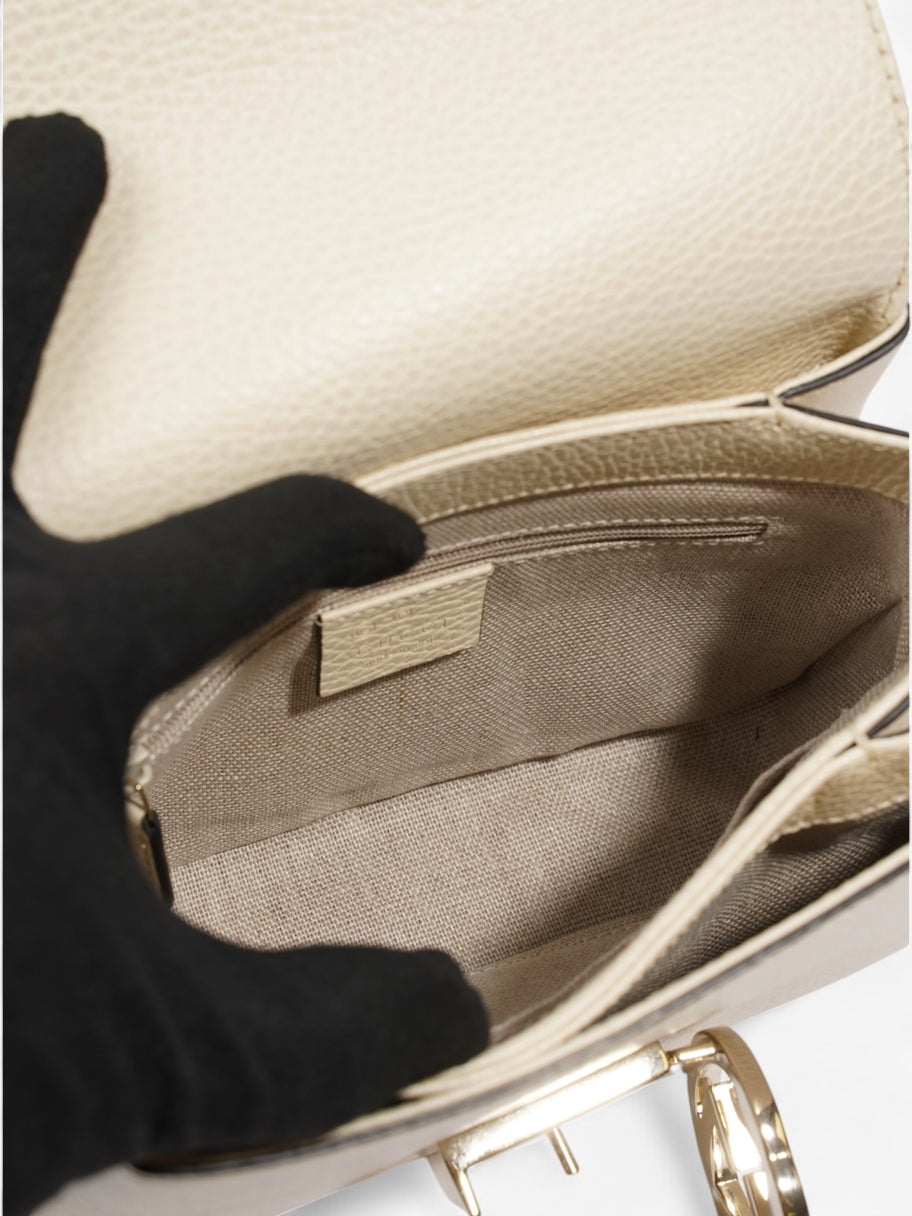 Gucci Interlocking G Dollar Bag Ivory Calfskin Leather Small Image 10