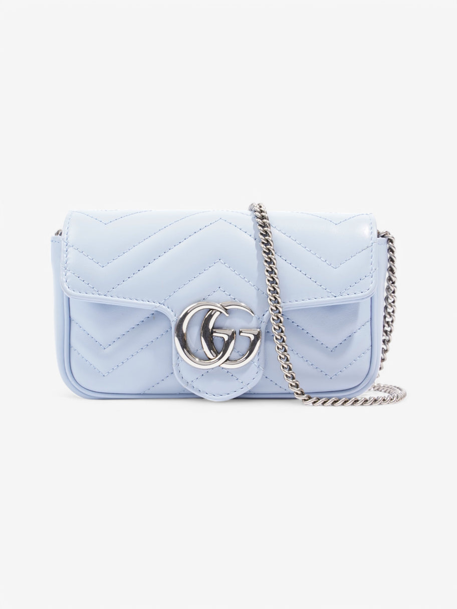 Gucci Marmont Flap Light blue Leather Super Mini Image 1