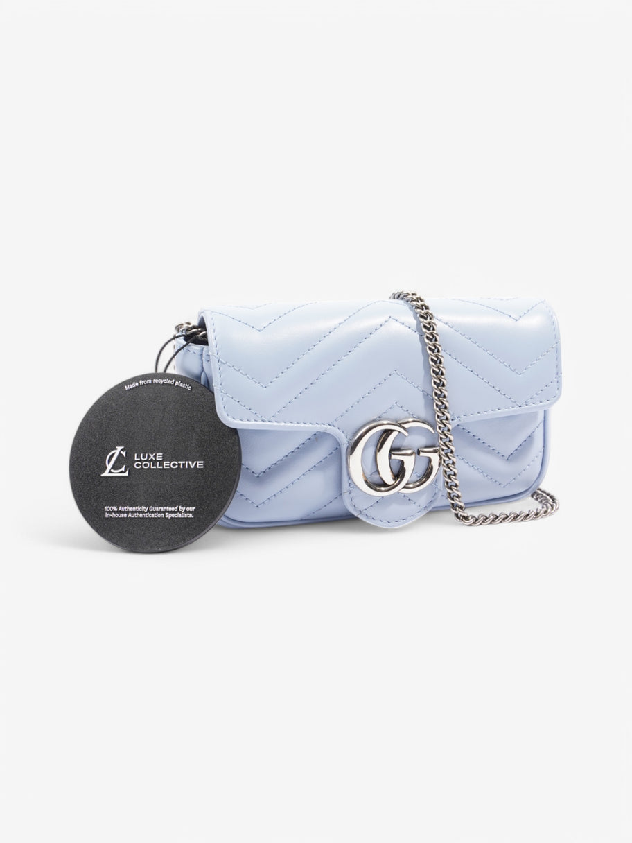Gucci Marmont Flap Light blue Leather Super Mini Image 10