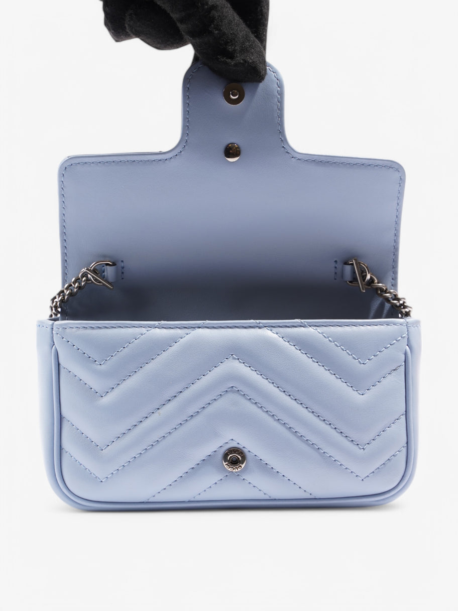 Gucci Marmont Flap Light blue Leather Super Mini Image 7