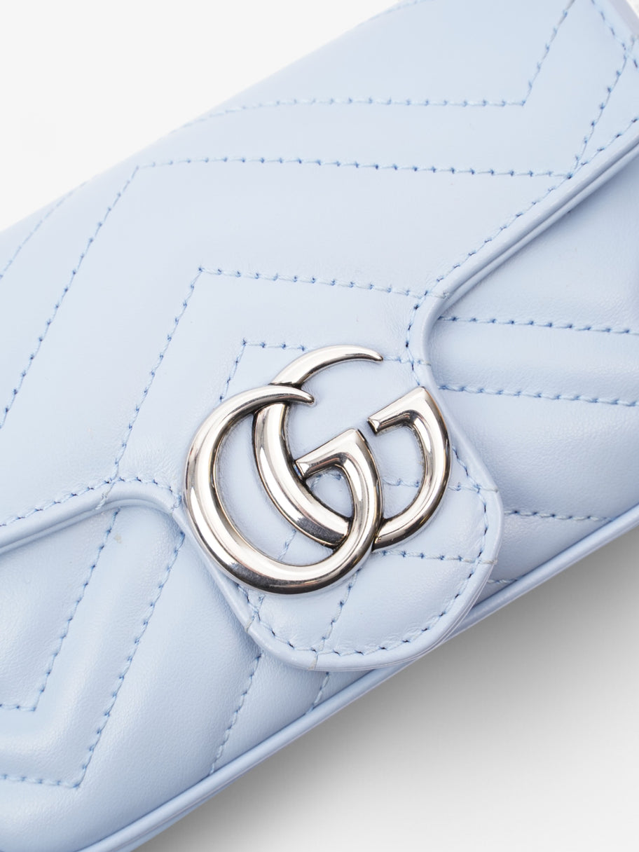 Gucci Marmont Flap Light blue Leather Super Mini Image 8