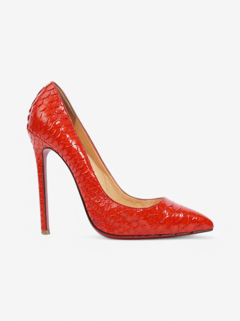  Christian Louboutin So Kate 120 Red Crocodile Leather EU 41 UK 8