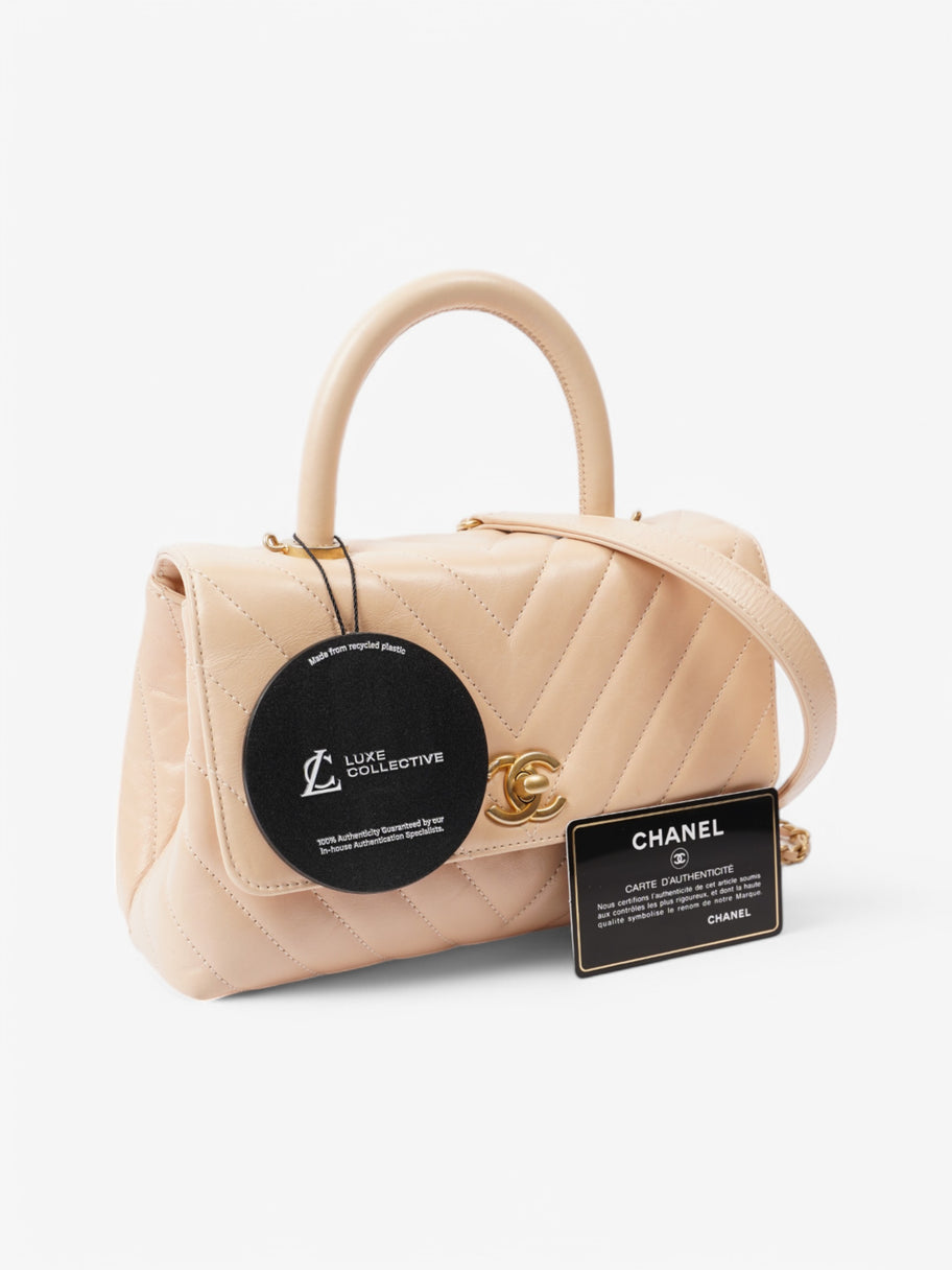 Chanel Coco Handle Flap Nude Lambskin Leather Mini Image 11