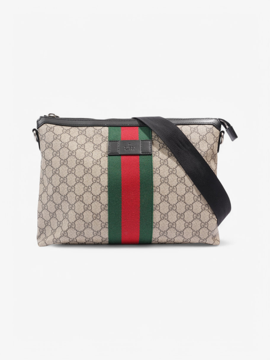 Gucci Messenger Bag Supreme / Red / Green Coated Canvas Image 1