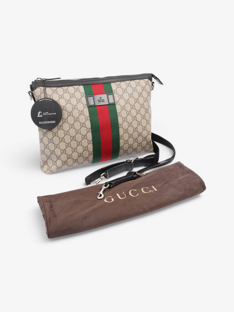 Gucci Messenger Bag Supreme / Red / Green Coated Canvas Image 8