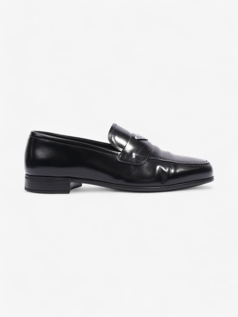  Prada Loafers Black / Silver Leather EU 40.5 UK 6.5