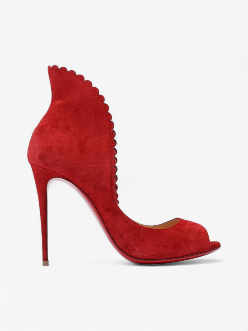 Christian Louboutin Pijonina Pumps 100 Red Suede EU 38.5 UK 5.5