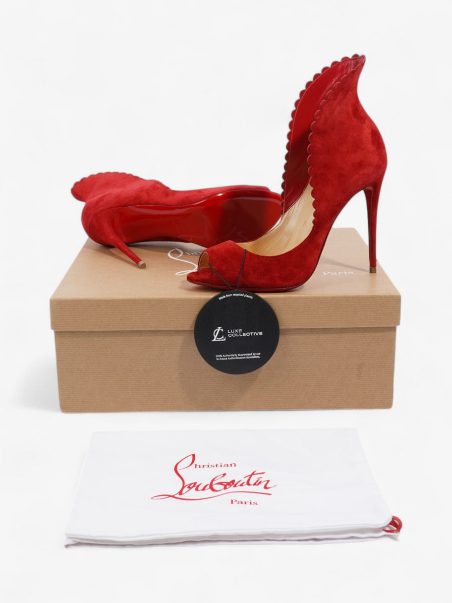 Christian Louboutin Pijonina Pumps 100 Red Suede EU 38.5 UK 5.5 Image 10