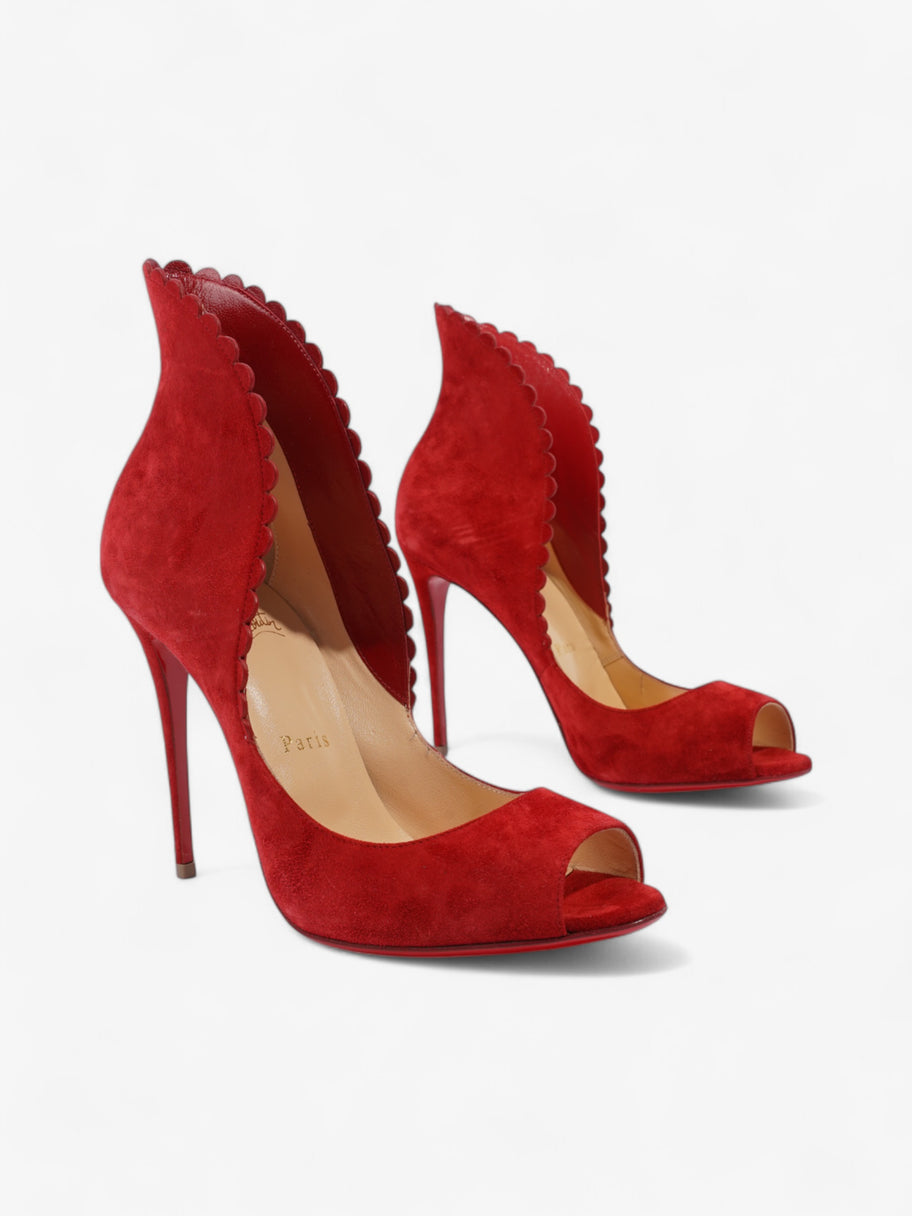 Christian Louboutin Pijonina Pumps 100 Red Suede EU 38.5 UK 5.5 Image 2