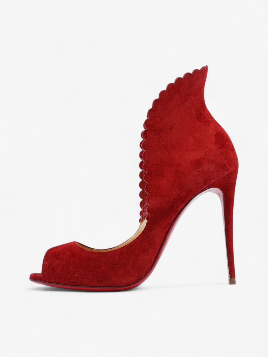 Christian Louboutin Pijonina Pumps 100 Red Suede EU 38.5 UK 5.5 Image 5