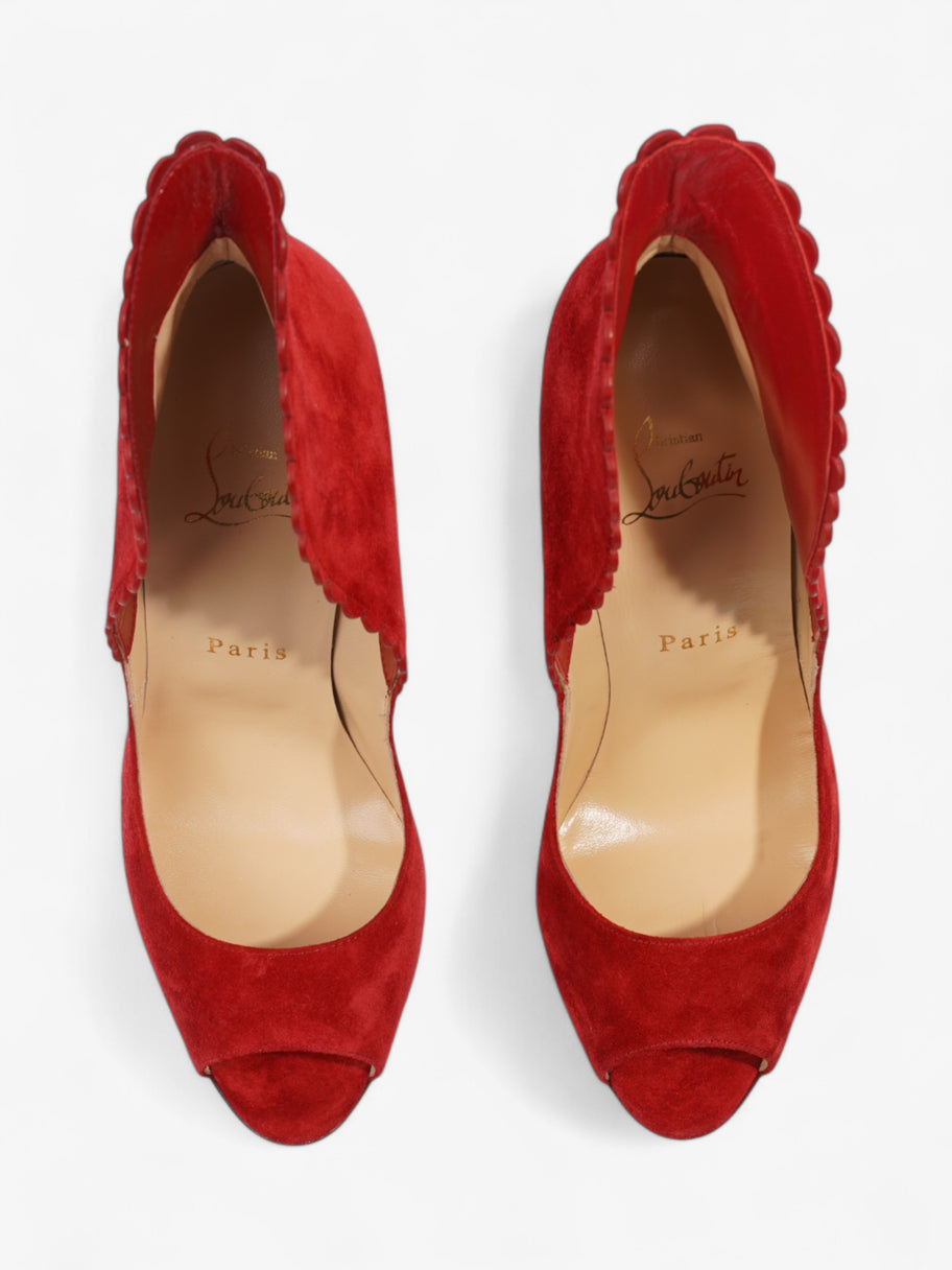 Christian Louboutin Pijonina Pumps 100 Red Suede EU 38.5 UK 5.5 Image 8
