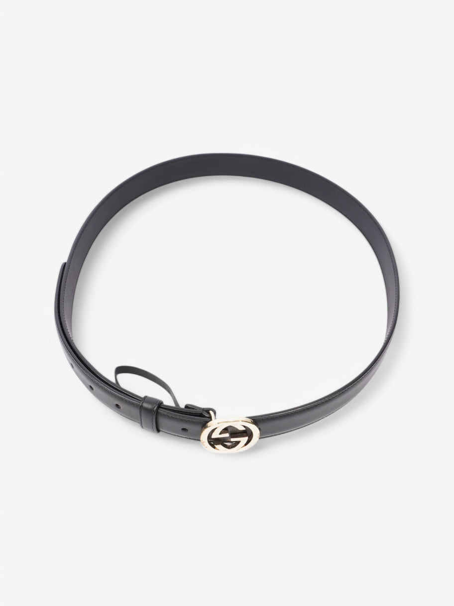 Gucci Interlocking G Belt Black / Gold Leather 95cm / 38