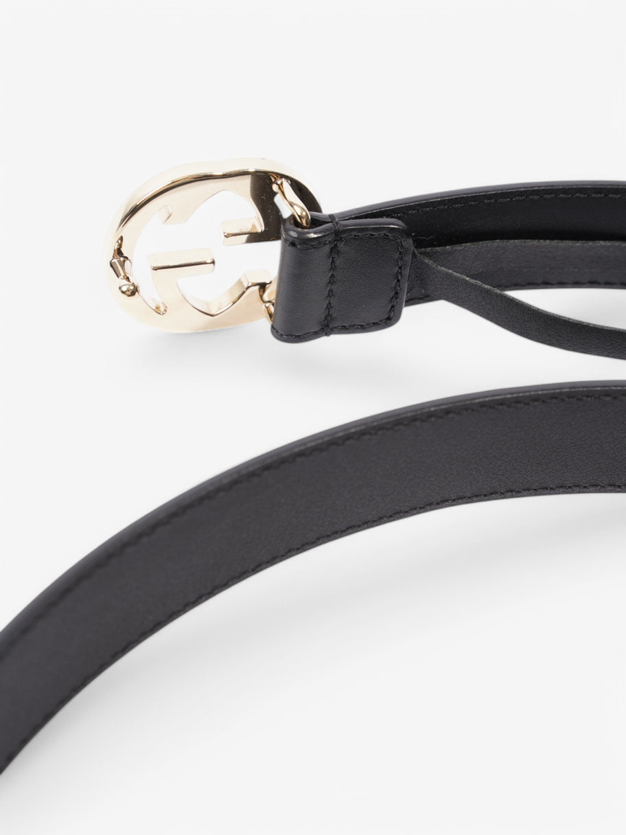 Gucci Interlocking G Belt Black / Gold Leather 95cm / 38