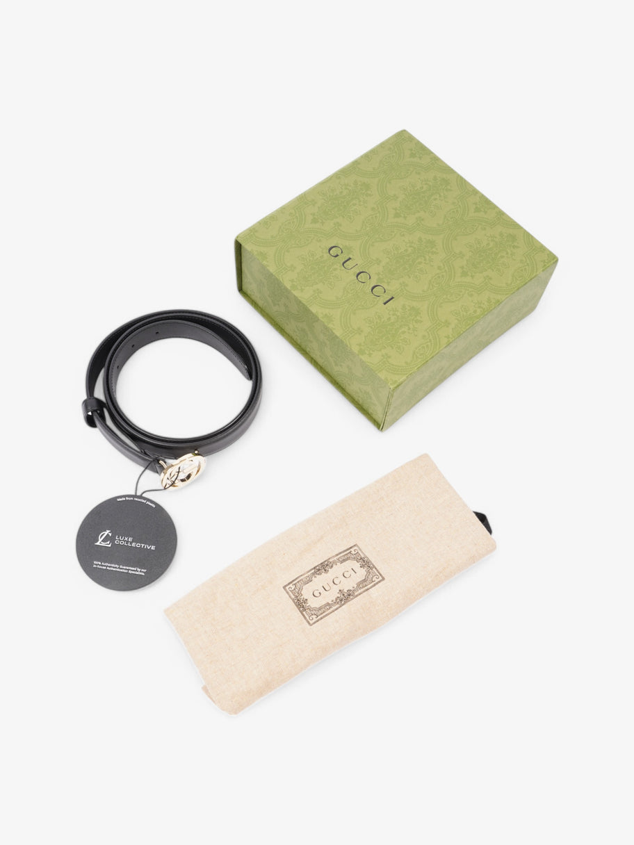 Gucci Interlocking G Belt Black / Gold Leather 95cm / 38