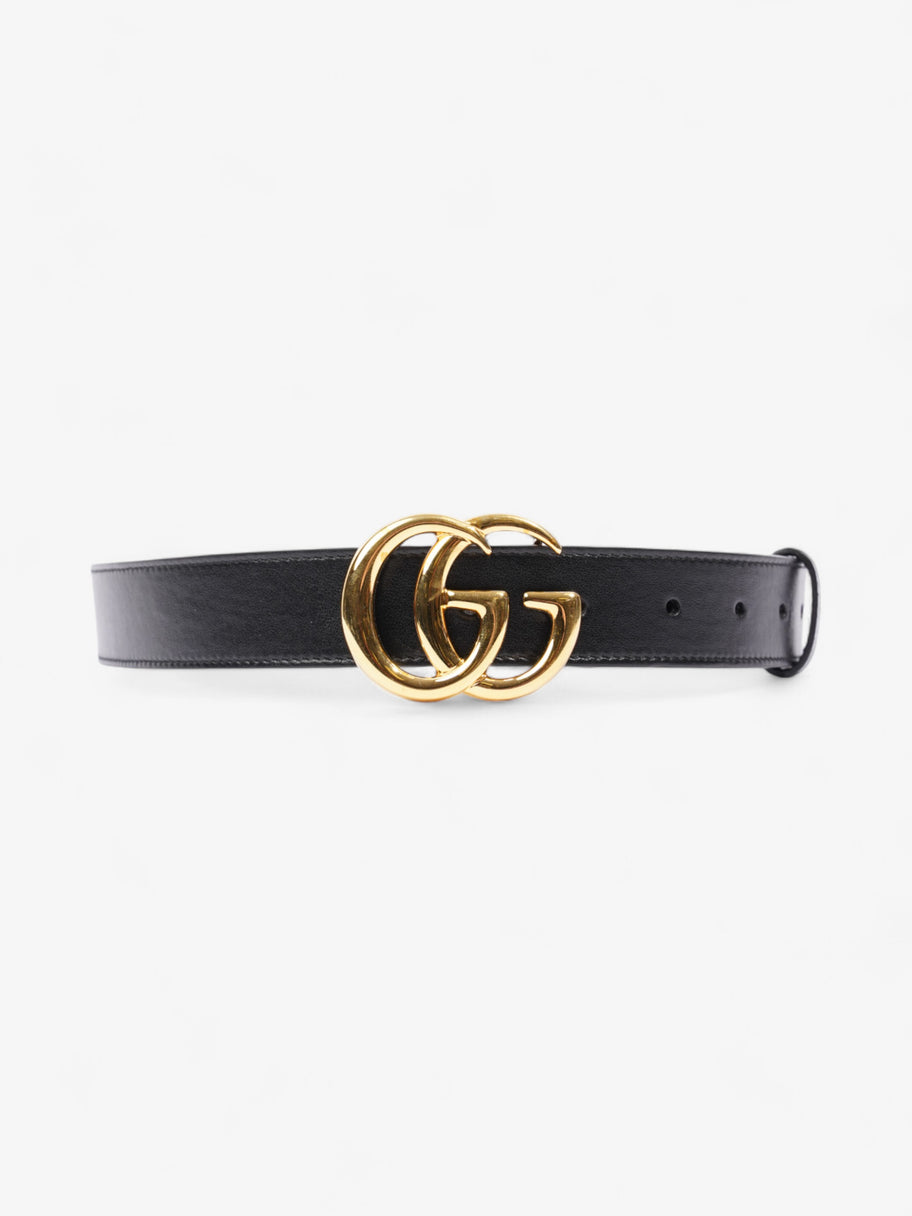 Gucci GG Marmont Belt Black / Gold Leather 80cm / 32