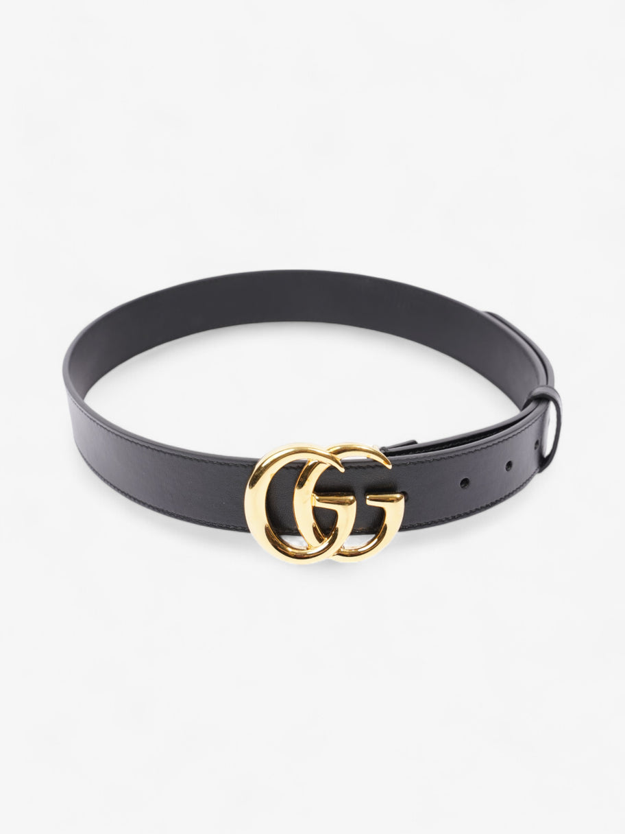 Gucci GG Marmont Belt Black / Gold Leather 80cm / 32