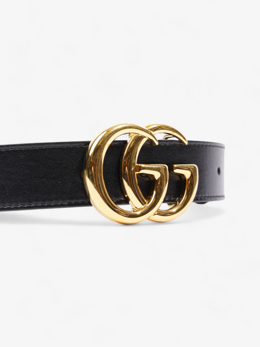 Gucci GG Marmont Belt Black / Gold Leather 80cm / 32