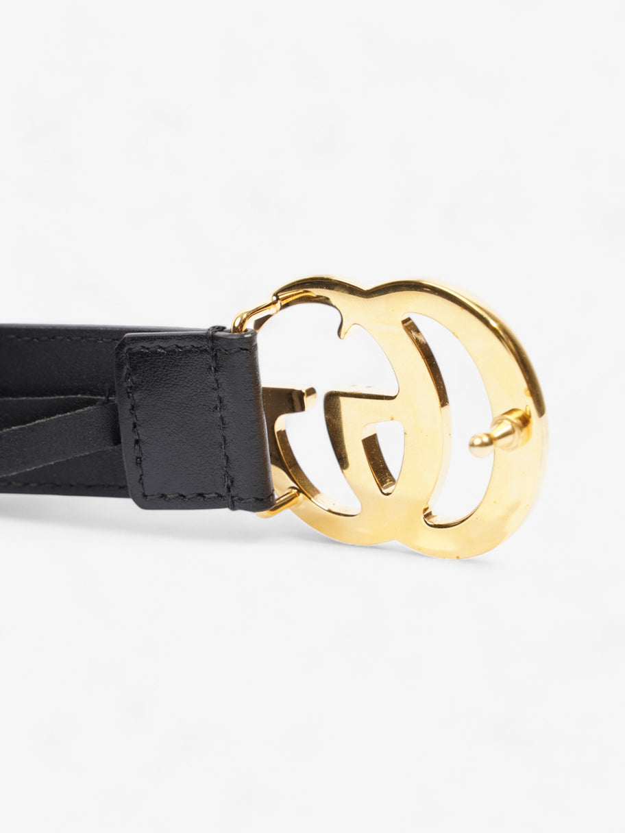 Gucci GG Marmont Belt Black / Gold Leather 80cm / 32