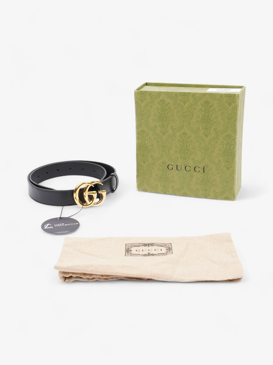 Gucci GG Marmont Belt Black / Gold Leather 80cm / 32