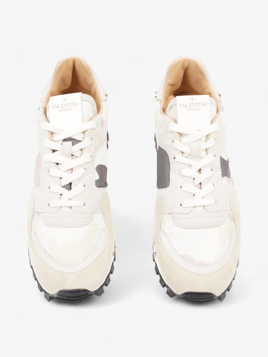 Valentino Rockrunner Sneakers  Pink Camouflage  / Ivory Suede EU 41 UK 8 Image 8