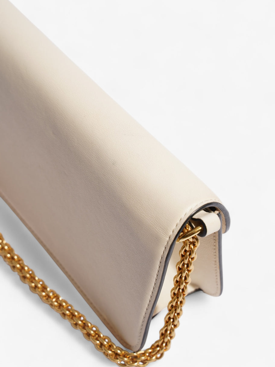 Valentino VLogo Loco Shoulder Bag Ivory Calfskin Leather Image 9