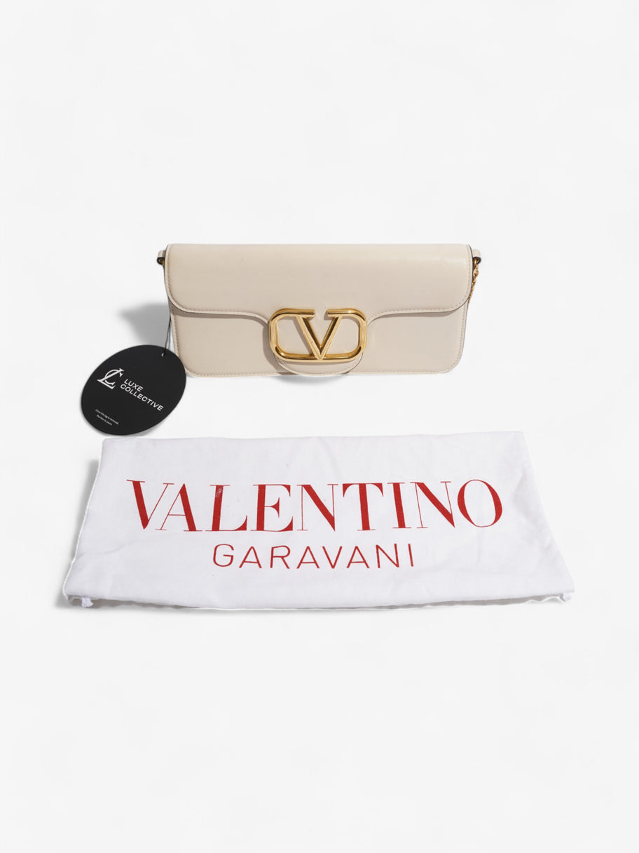 Valentino VLogo Loco Shoulder Bag Ivory Calfskin Leather Image 10