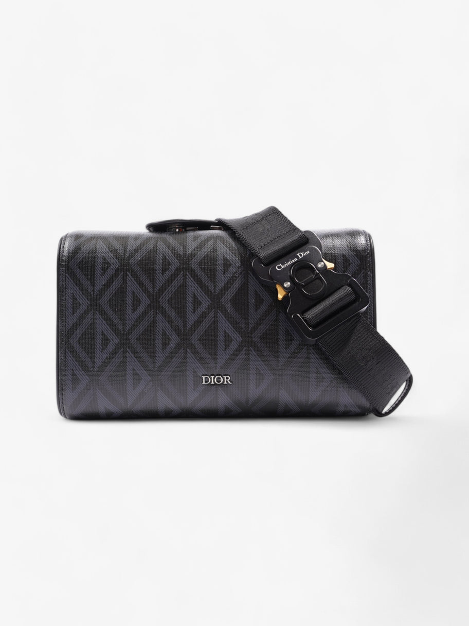 Christian Dior Pouch Saddle Duffle Black Coated Canvas Image 1
