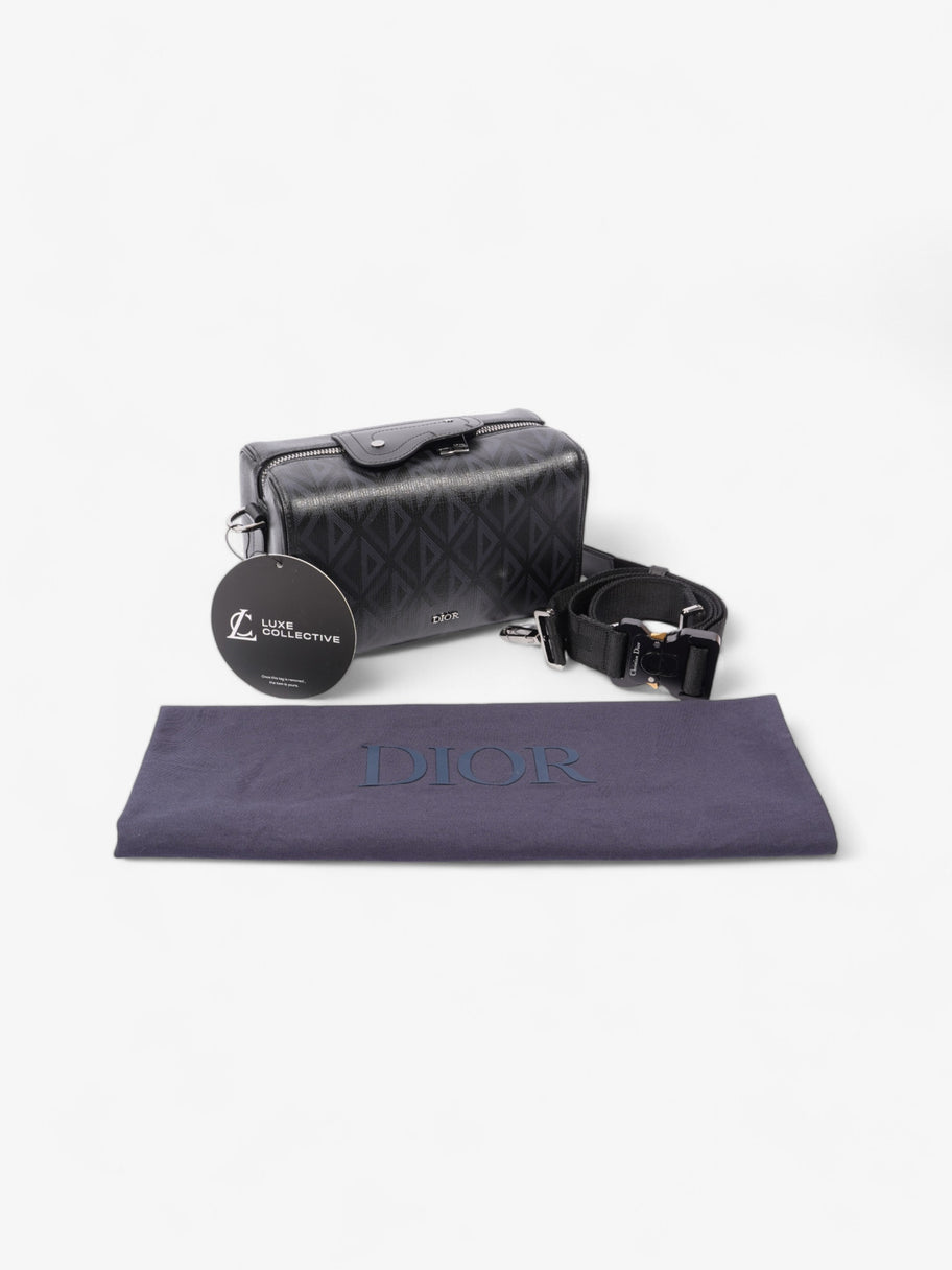Christian Dior Pouch Saddle Duffle Black Coated Canvas Image 10
