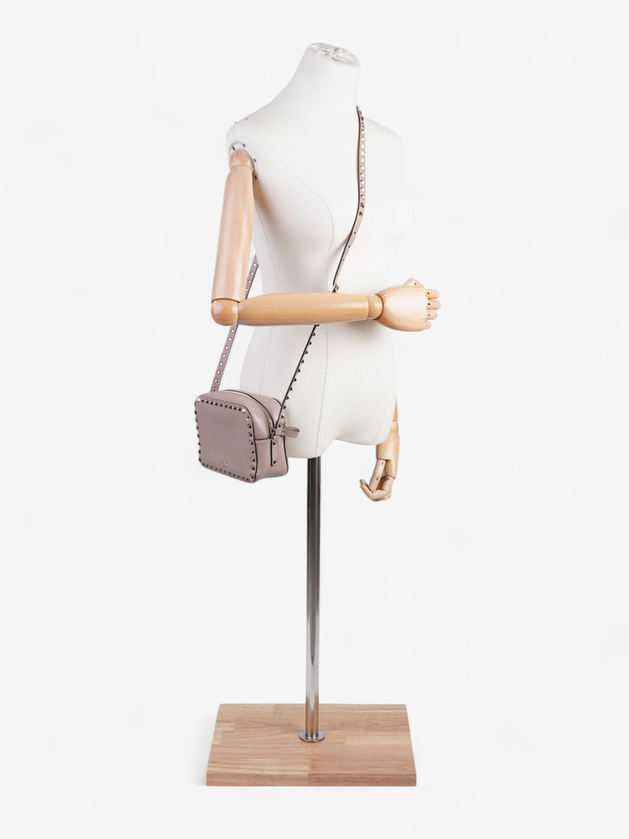 Valentino Rockstud Crossbody Light Rose Beige Calfskin Leather Image 2