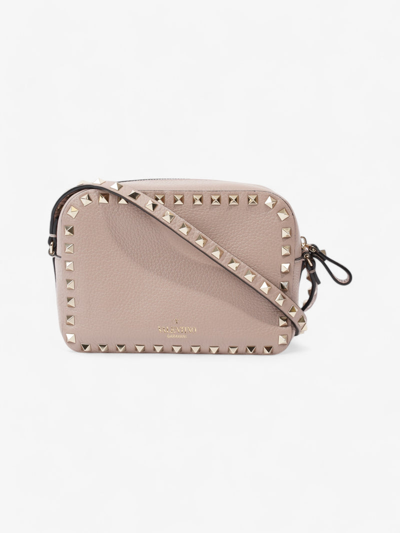  Valentino Rockstud Crossbody Light Rose Beige Calfskin Leather