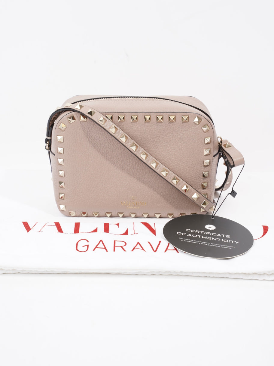 Valentino Rockstud Crossbody Light Rose Beige Calfskin Leather Image 9