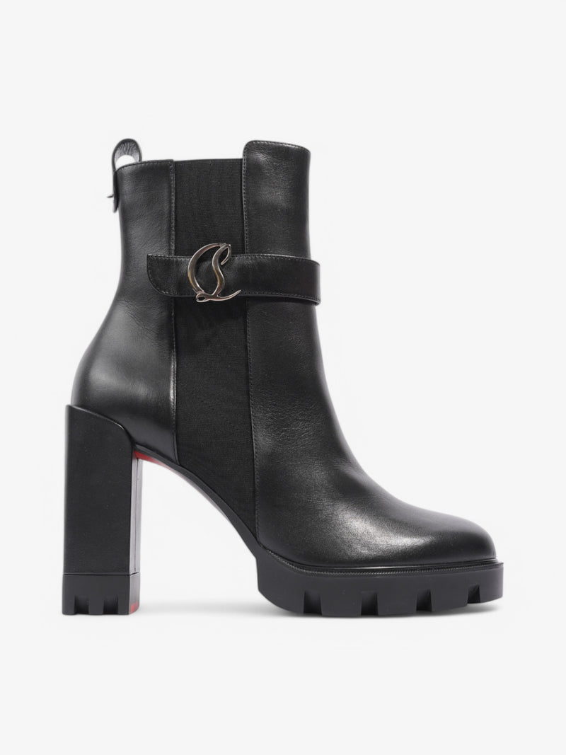  Christian Louboutin Chelsea Lug Boots 100 Black Leather EU 41 UK 8