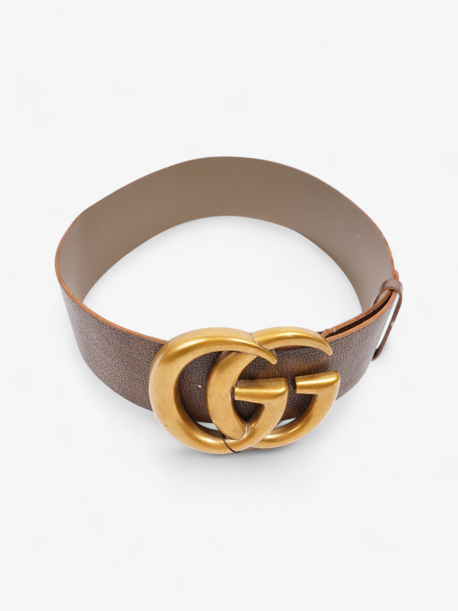 Gucci GG Marmont Extra Wide Belt Brown Leather 85cm / 34