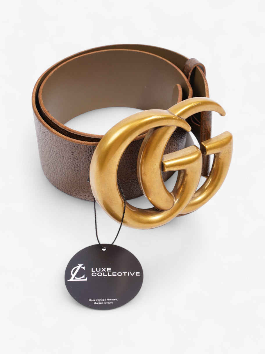 Gucci GG Marmont Extra Wide Belt Brown Leather 85cm / 34